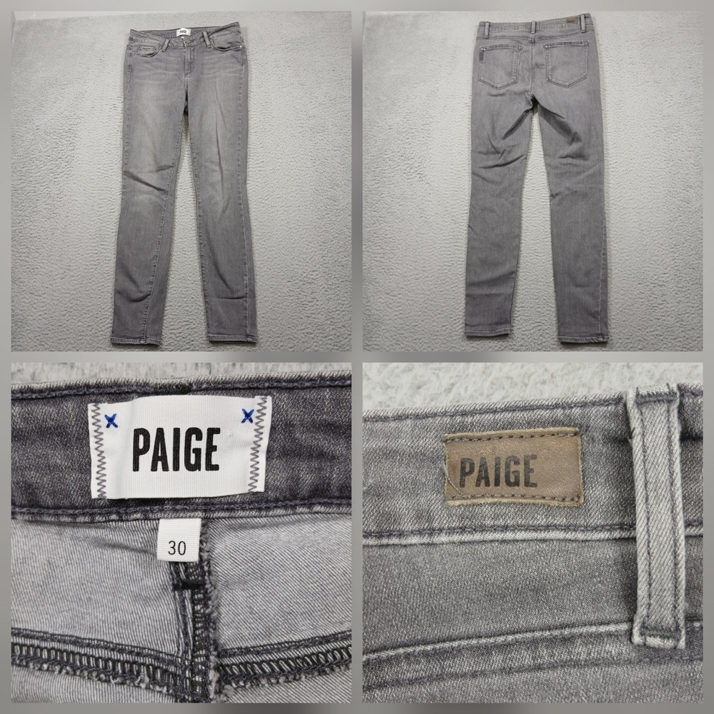 Paige‎ Skinny Jeans Womens 30 Gray Wash Stretch Denim
